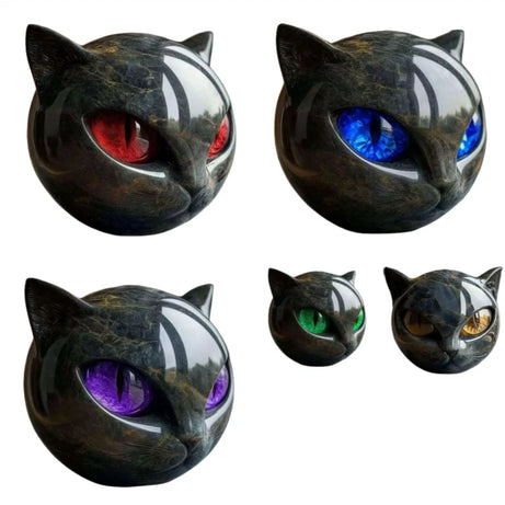 Decorative Black Cat Stone Figurine
