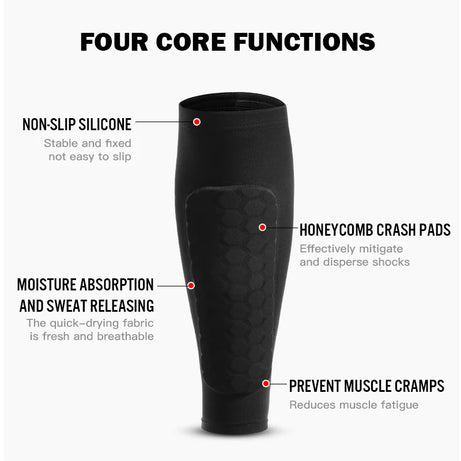 Shin Guard Socks Sleeves with Foam