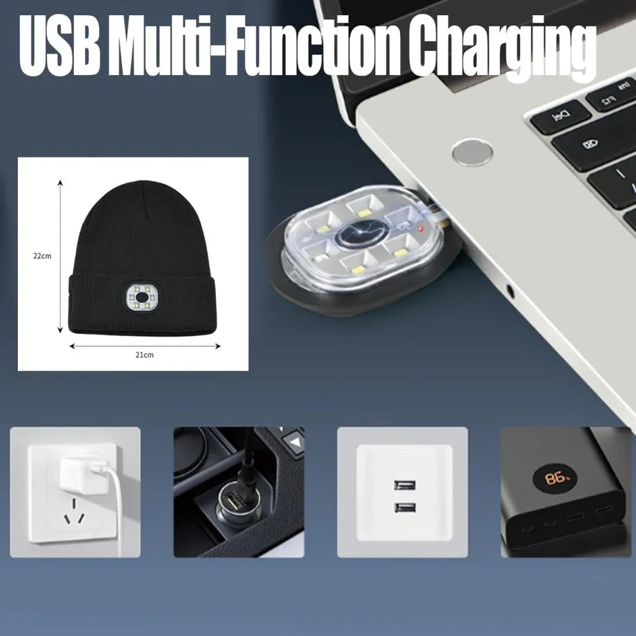 3-in-1 Function Bluetooth Beanie with Light